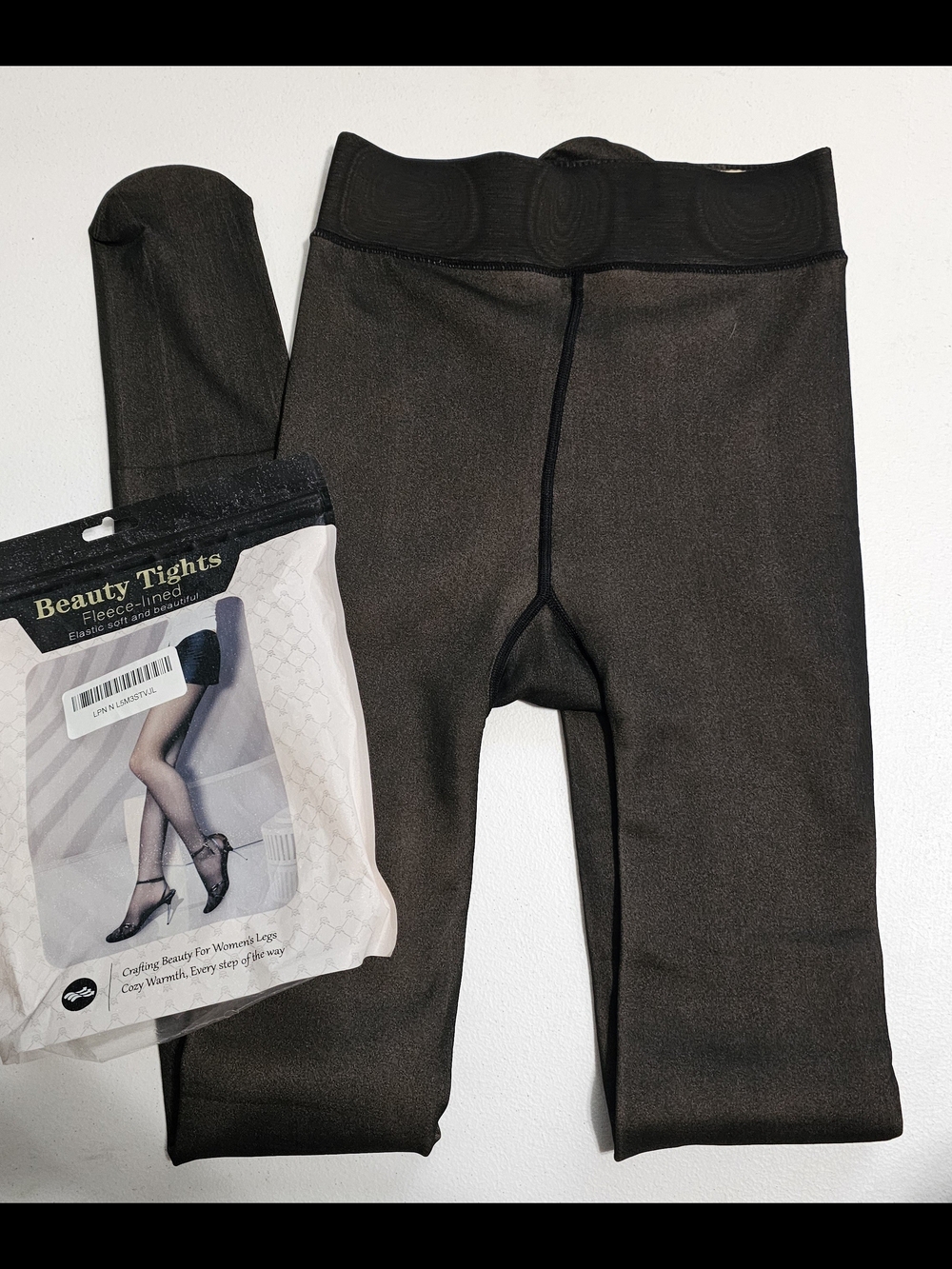 Fleece-Lined Women's Black Tights